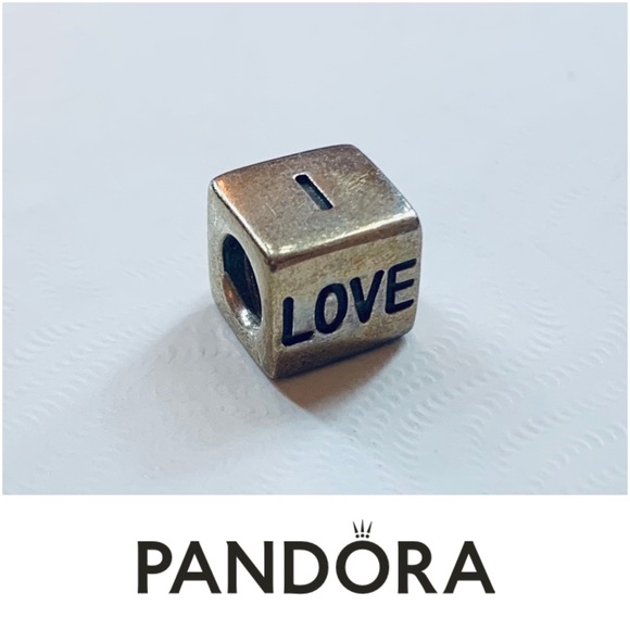 Pandora I Love You Cube Charm - Picture 1 of 2